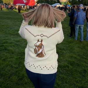 Vintage Miller Outerwear Horse Knit Sweater Size M